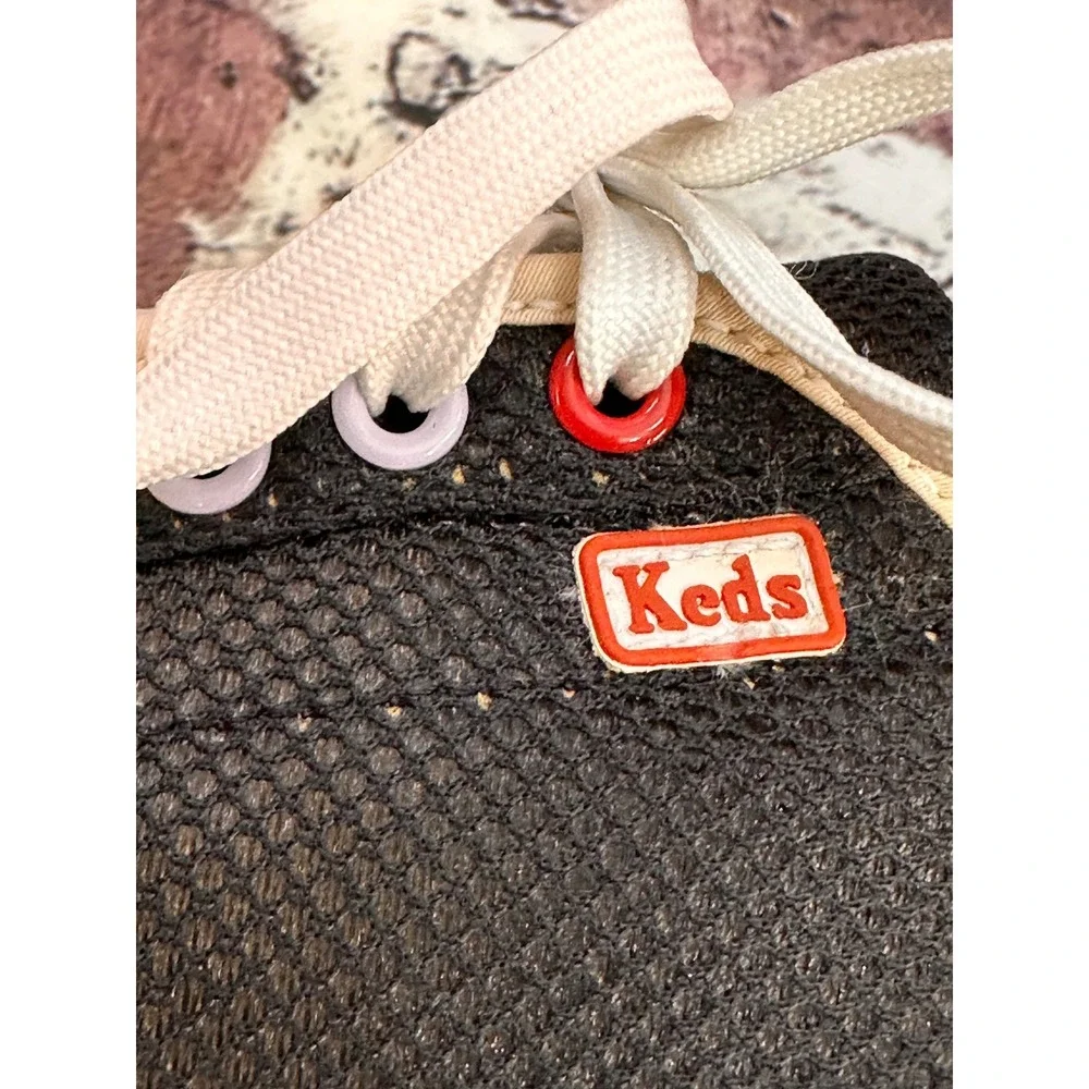 Keds Womens Black Mesh Mule Sneakers Slip On Lace Up Backless Size 8.5 Casual